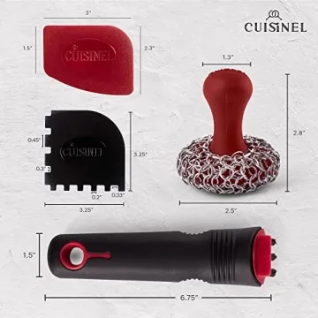 Cast Iron Cleaner Kit Brush Chainmail Scrapers Ultimate Care