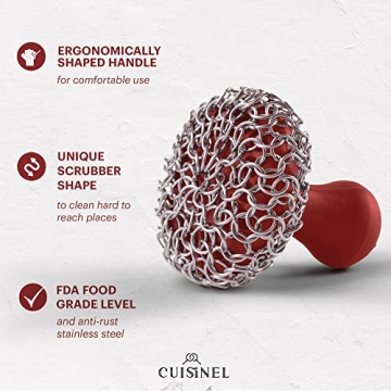 Cast Iron Cleaner Kit Brush Chainmail Scrapers Ultimate Care