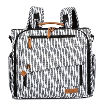 ALLCAMP Zebra Diaper Bag Stylish and Functional Large Backpack