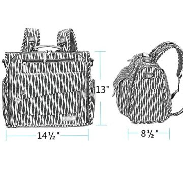 ALLCAMP Zebra Diaper Bag Stylish and Functional Large Backpack