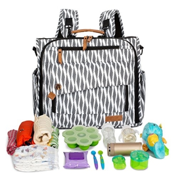 ALLCAMP Zebra Diaper Bag Stylish and Functional Large Backpack