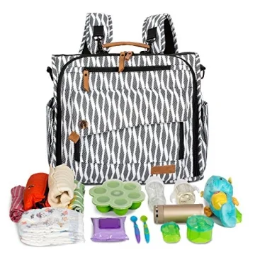 ALLCAMP Zebra Diaper Bag Stylish and Functional Large Backpack