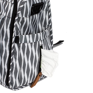 ALLCAMP Zebra Diaper Bag Stylish and Functional Large Backpack