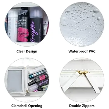 LETGO Clear Makeup Bags for Travel and Daily Use