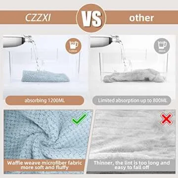 CZZXI 3 PCS Microfiber Hair Towels - Fast & Stylish Drying