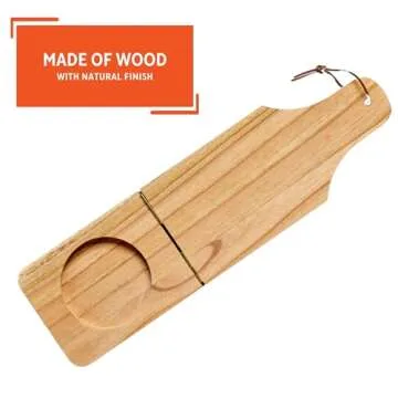 IMUSA USA J-100-5-5045 Traditional Jumbo Wood "Tostonera" Plantain Masher,Tan