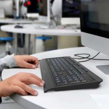 Azio Large Print Keyboard for Easy Typing Experience