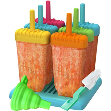 Ozera Set of 6 Reusable Popsicle Molds - Easy Release Popsicle Maker for Homemade Frozen Treats