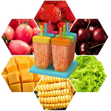 Durable Ozera Popsicle Molds Set of 6 with Funnel