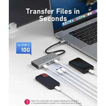 Ultimate PULWTOP USB C Hub with 10Gbps Speed and Charging