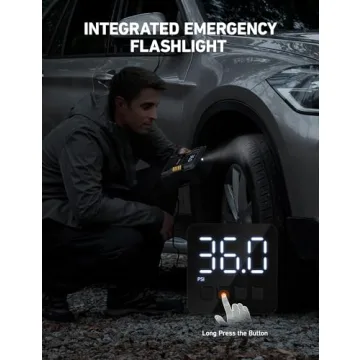 AstroAI Tire Inflator Air Compressor Portable 150PSI Metal Cylinder Fast Inflation Pump 12V DC with LED Light for Cars, Bicycles, Other Inflatables, Car Accessories JY21P160-12