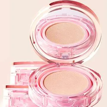 Amuse SEOUL DEW POWER VEGAN CUSHION 01 PURE | clear pink beige | Dewy, glow, long-lasting, double coverage, clean beauty, lightweight, natural look, foundation for sensitive skin, hydrating cushion
