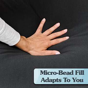 Yogibo Lounger Small Bean Bag Lounge Chair for Adults, Kids and Teens, Soft, Plush, Comfy, Sensory, Gaming Beanbag, Washable Cover, Blue