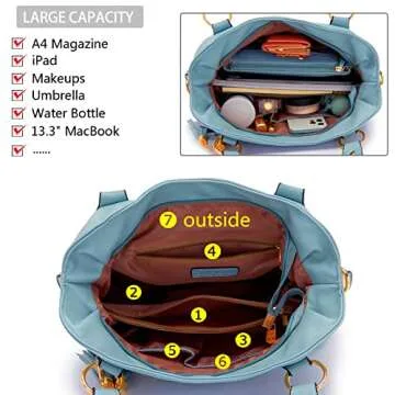 Soperwillton Fashion Handbag for Women Shoulder Bag Top Handle Satchel Hobo Tote Bag Purse Set 4pcs