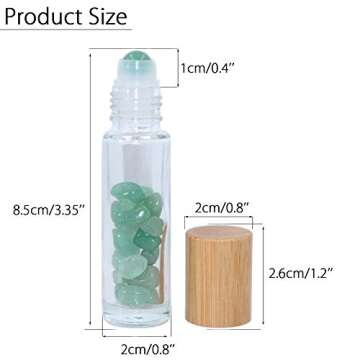 Gemstone Roller Balls - 10 Pack Essential Oil Bottles