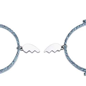 Jovivi 2 Pcs Heart Bracelets for Couples Matching His and Hers Jewelry Set Gift for Lover Boyfriend Girlfriend Best Friends Friendship Jewelry