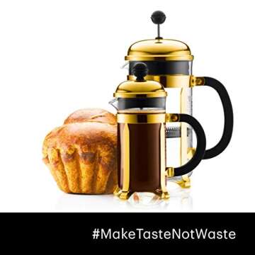 BODUM Chambord 3 Cup French Press Coffee Maker, Copper, 0.35 l, 12 oz