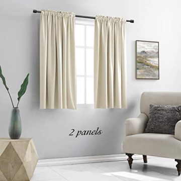DONREN Cream Beige Room Darkening Curtains for All Rooms
