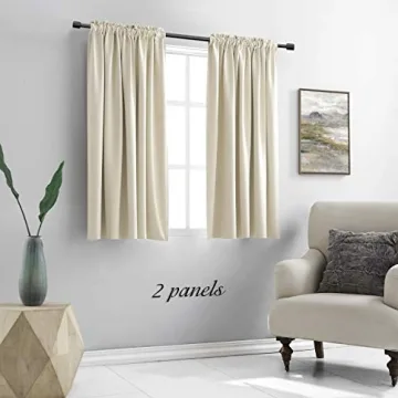 DONREN Cream Beige Room Darkening Curtains for All Rooms
