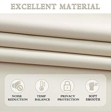 DONREN Cream Beige Room Darkening Curtains for All Rooms