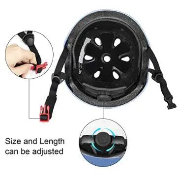 Besttravel Kids Bike Helmet, Toddler Helmet Adjustable Toddler Bike Helmet Ages 3-8 Years Old Boys Girls Multi-Sports Safety (Blue)