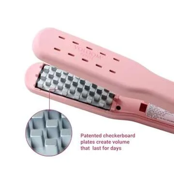 Voloom Petite 1” Inch Professional Volumizing Ceramic Hair Iron | for Medium Length or Fine Texture Hair Volume | Adjustable Temp | Auto Shut-Off