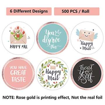 Happy Mail Stickers, Small Business Stickers, Stickers for Packages, Thank You for Your Order Sticke...