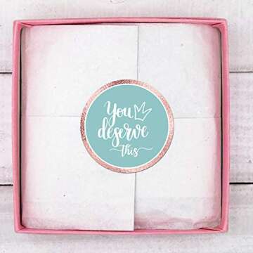 Happy Mail Stickers, Small Business Stickers, Stickers for Packages, Thank You for Your Order Stickers for Business Online Shop Owners, 500 Stickers per roll, 6 Chic Designs.