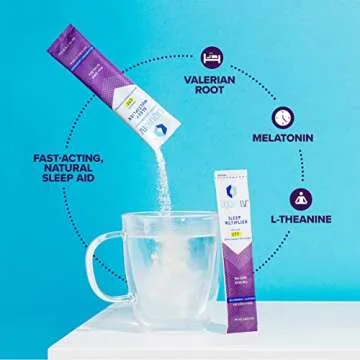 Liquid I.V.® Hydration Multiplier® +Sleep - Blueberry Lavender - Electrolyte Powder Drink Mix Packets | Convenient Single-Serving Sticks | Non-GMO | 10 Servings (Pack of 1)