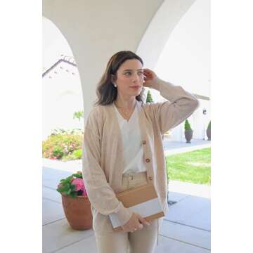 Arach&Cloz Lightweight Wool Blended Cardigan for Women