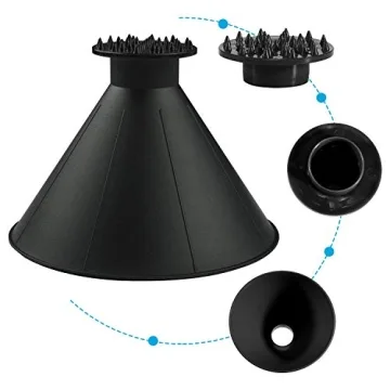 Magical Ice Scrapers for Car Windshield - 2 Pack Cone Magic Car Ice Scraper with Funnel, Round Snow Scraper