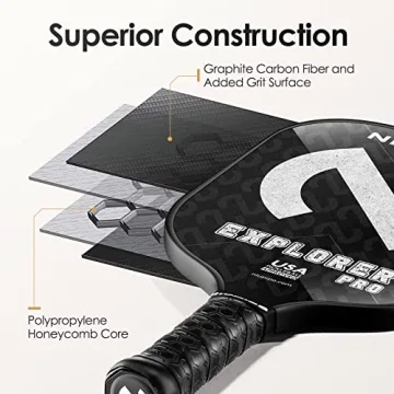 Top Pickleball Paddle with Graphite Face for All Players