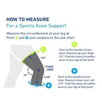 Bauerfeind Sports Knee Support - Knee Brace for Athletes with Medical Grade Compression - Stabilization and Patellar Knee Pad (Black/Blue, M)