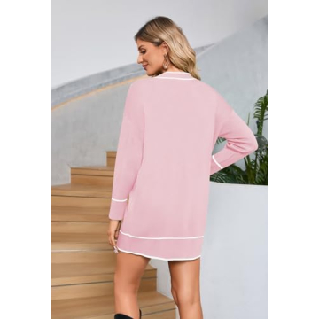Pink Queen Long Cardigan Sweater Dress for Winter Style
