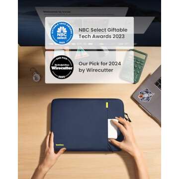 tomtoc 360° Protective Laptop Sleeve for 16-inch MacBook Pro M4/M3/M2/M1 Pro/Max A3403 A3186 A2991 ...