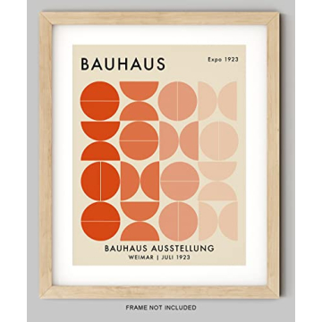 Bauhaus Mid Century Wall Art Print, 11x14 Frame Ready