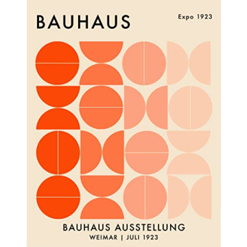 Bauhaus Mid Century Wall Art Print, 11x14 Frame Ready