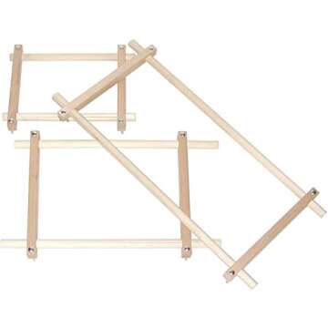 Premium Frank A. Edmunds Split Rail Scroll Frame Set - 1 Pc. - Quality Wood, Ideal for Stitchery & Needlecraft Projects - Versatile and Perfect for Any Event