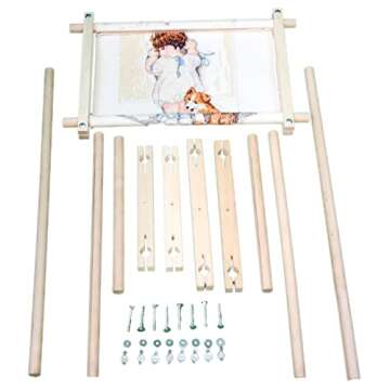 Premium Frank A. Edmunds Split Rail Scroll Frame Set - 1 Pc. - Quality Wood, Ideal for Stitchery & Needlecraft Projects - Versatile and Perfect for Any Event