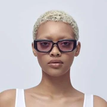 Mad Shade Sunglasses for Men & Women, Modern Classic Square Retro Fashion Shade with UV400 Protection, Oversized Bold Black