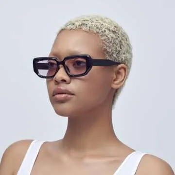 Mad Shade Sunglasses for Men & Women, Modern Classic Square Retro Fashion Shade with UV400 Protection, Oversized Bold Black