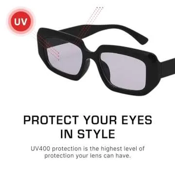 Mad Shade Sunglasses for Men & Women, Modern Classic Square Retro Fashion Shade with UV400 Protection, Oversized Bold Black