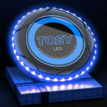 TOSY LED Frisbee - Bright, Smart & Rechargeable Flying Disc