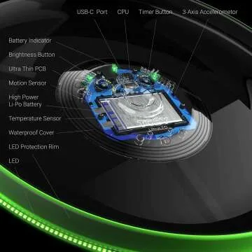 TOSY LED Frisbee - Bright, Smart & Rechargeable Flying Disc