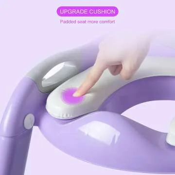 Potty Training Seat Ladder for Toddlers - Gray/Purple