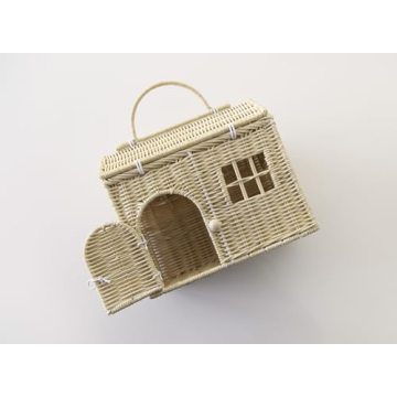 Rool Rattan House Basket Toy Storage for Kids