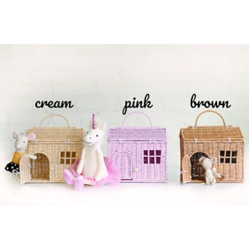 Rool Rattan House Basket Toy Storage for Kids