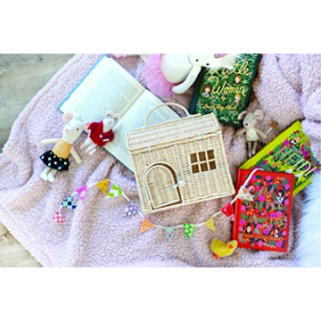 Rool Rattan House Basket Toy Storage for Kids