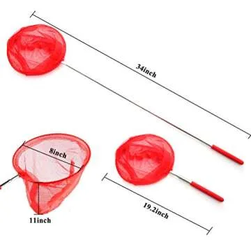 Colorful Telescopic Butterfly Nets for Kids' Outdoor Fun