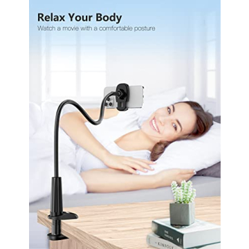 Tryone Gooseneck Phone Holder Stand for Bed and Desk